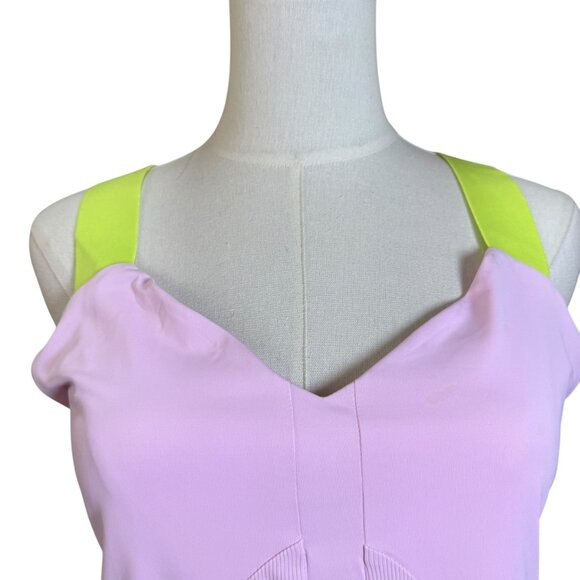 Original Penguin Pink Athletic Tank Top/Cami Size M NWT Neon Green Cross-Back - Picture 8 of 9
